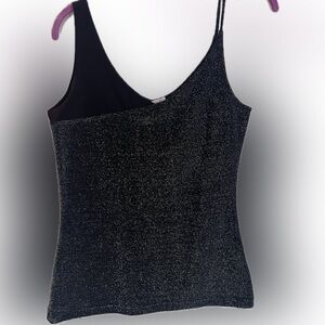 Elegant Black Glitter Women's Top